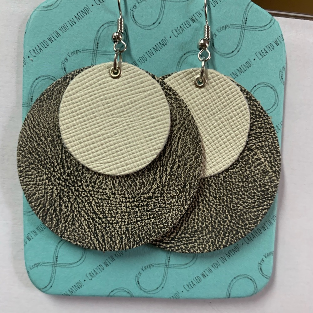 Handmade Leather For Keeps earrings